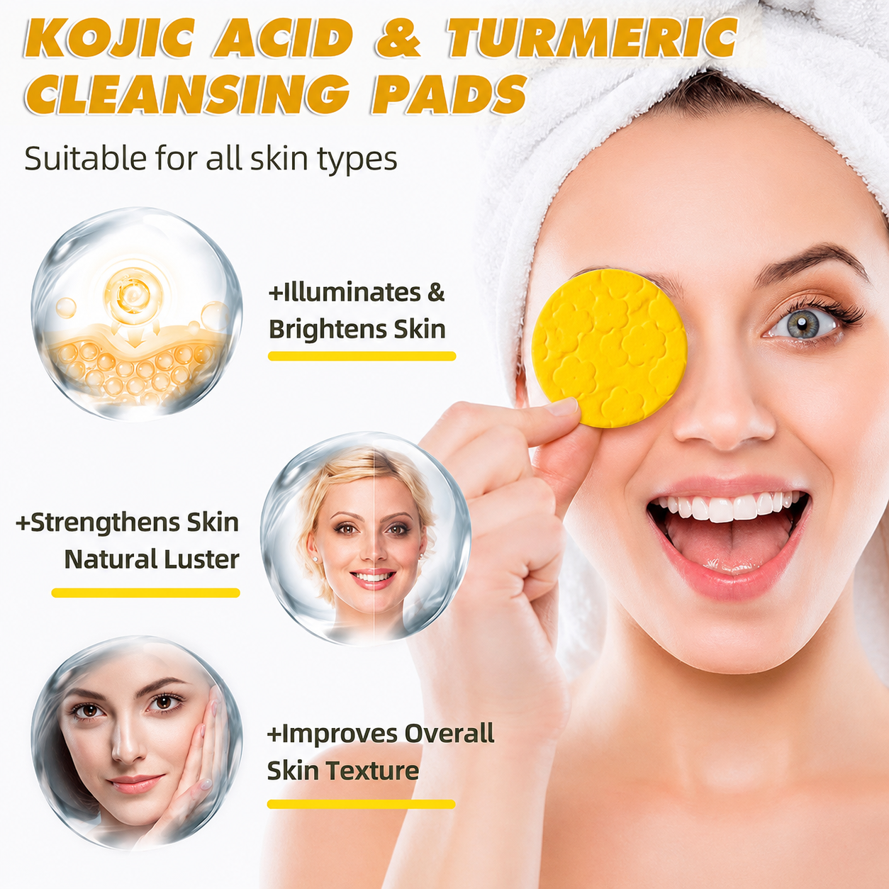 🔥Last Day Big Discount Promotion🔥 | Nativezi Turmeric Kojic Glow Pads