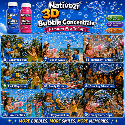 Nativezi® Super 3D Bubble Concentrate —— Animal & Ocean Fantasy Theme