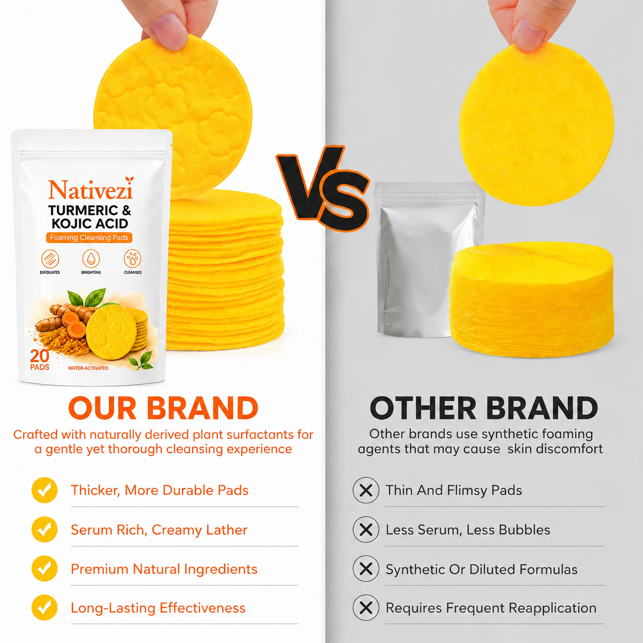 🔥Last Day Big Discount Promotion🔥 | Nativezi Turmeric Kojic Glow Pads
