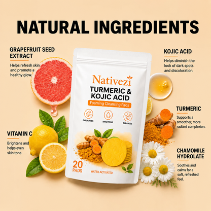 🔥Last Day Big Discount Promotion🔥 | Nativezi Turmeric Kojic Glow Pads