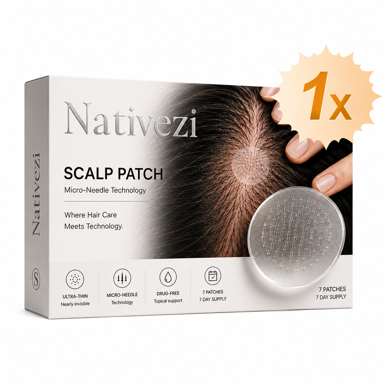 Dissolvable Microneedle Hair Growth Patch