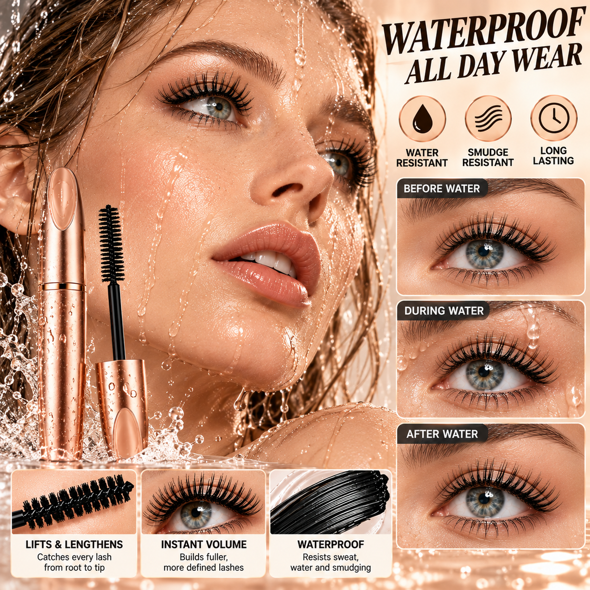 Dual-Purpose Long Thick Curl Eyelash Mascara