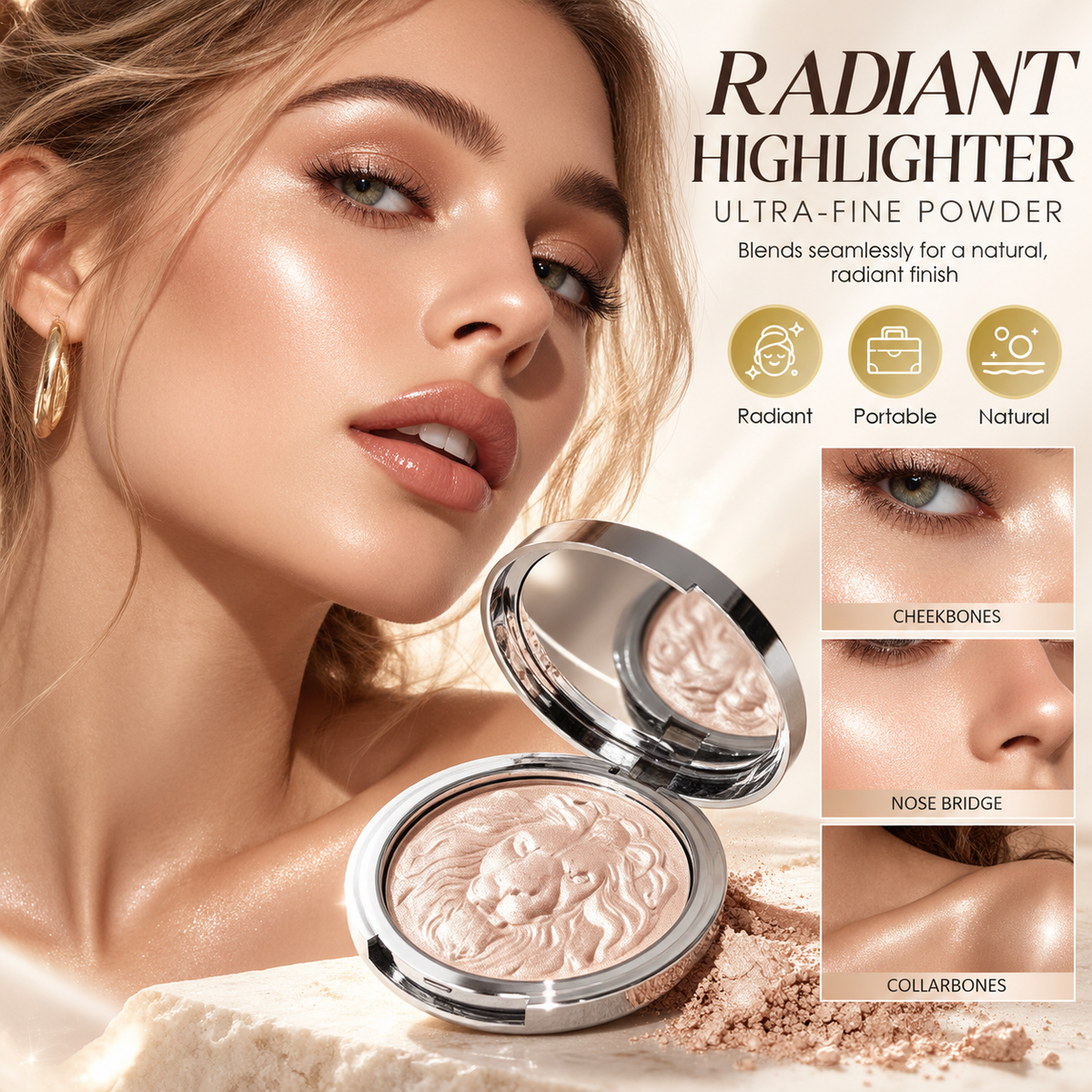 Highlighter-Palette „Lion Embossed Shimmer“