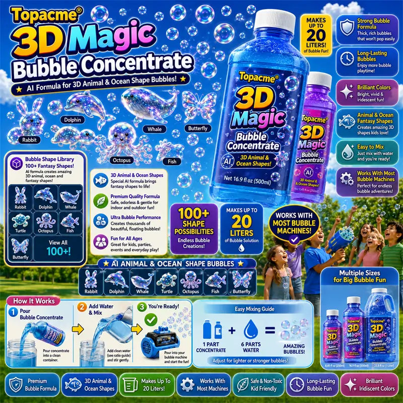 Nativezi® Super 3D Magic Bubble Concentrate —— Animal & Ocean Fantasy Theme