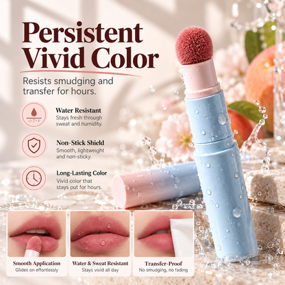 👄Soft Matte Finish Lipstick with Puff Applicator