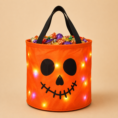 Light-Up Halloween Trick-or-Treat Bags with LED Lights 🎃